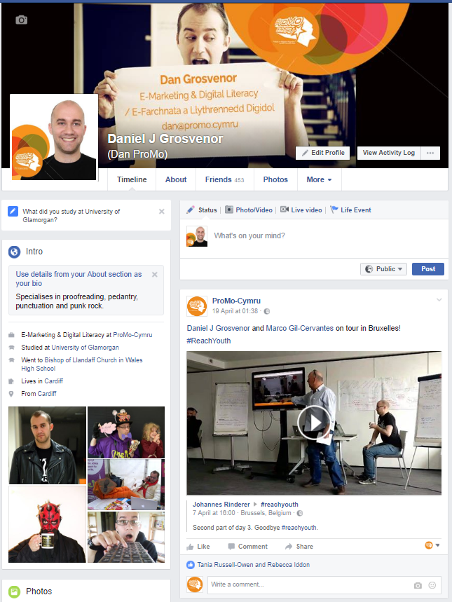 Dan's Facebook Page - Facebook Tips - Part 1: Creating A Profile Or Page
