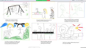 Storyboard created by young carers for their video