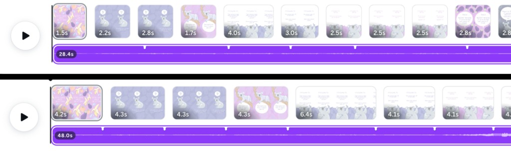 Sgrinlun o'r nodwedd Music Generator ar Canva.