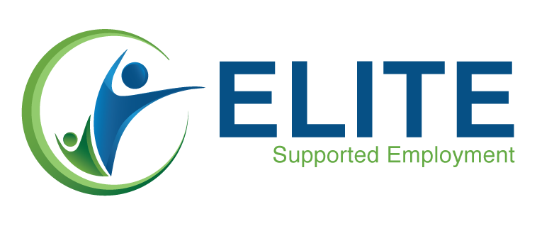 Logo Elit Supported Employment. Siapiau yn cyfleu ffigwr oedolyn a phlentyn mewn cylch gyda'u dwylo yn yr awyr. Lliwiau glas a gwyrdd
Digidol